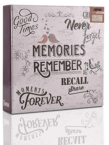 Arpan Photo Album Slip In Case Memo Photograph For 200 x 4 x 6 Inch / 10x15 cm Picture (Purple)