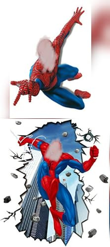 Kibi 3D-effekt Aufkleber Wanddurchbruch Wandtattoo Kinderzimmer Wandsticker Wandaufkleber