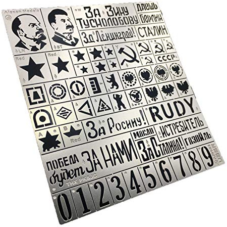 SHEAWA Stencil Modello Perdita Spray Piastra Modello Strumenti AJ0022 per 1/35 WWII USSR Veicolo Serbatoio Modelli Militari