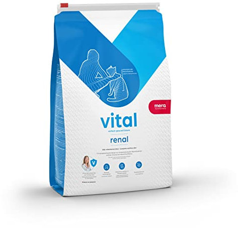 MERAVITAL Renal (3kg), Katzenfutter trocken, Diätfutter bei Niereninsuffizienz für Katzen, mit reduziertem Protein- und Phosphorgehalt
