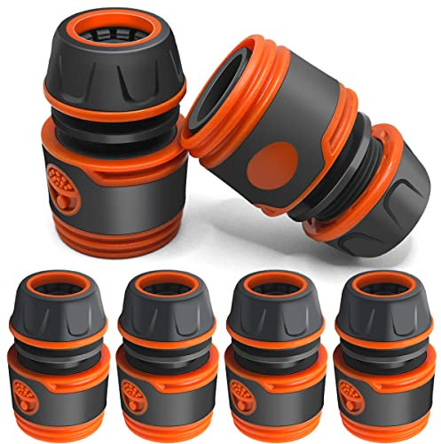 Lot de 6 raccords de tuyau 13 mm (1/2) pour le début et la fin du tuyau, raccord compatible avec toutes les pièces d'origine du système, résistant aux UV et au gel… (Raccord de tuyau)