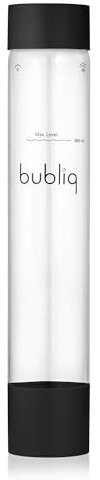 Flasche für bubliq drink carbonator, Wassersprudler Flasche, Mattschwarz, 1 Liter, elegantes & schlankes Design, BPA-frei