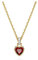 Swarovski Chroma Anhänger, Vergoldete Damenhalskette mit Herz-Motiv und Strahlenden Swarovski Kristallen