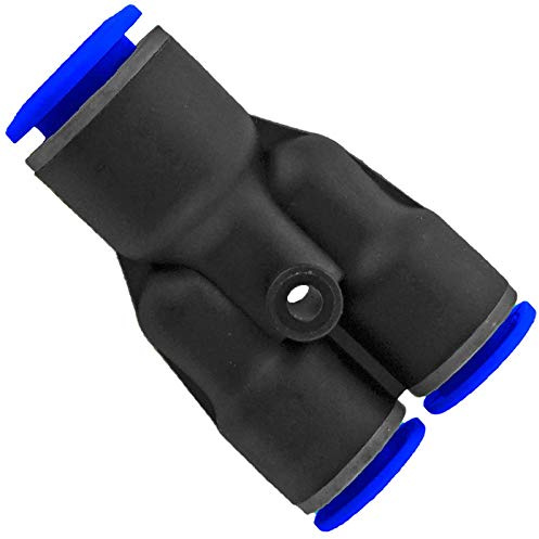 Y Stück Verteiler 8mm auf 2x 6mm reduzierend für PU Schlauch - Steck Verbinder Pneumatik Fitting Druckluft Reduktion