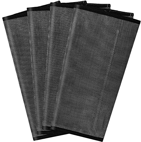DABASHAN Horse Fly Boots Set of 4, Preventing Flies and Mosquitoes Bites, Protecting Horse Leg Damage, Breathable Mesh Plastic Mesh Design (Black)