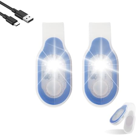Yuragim LED clip luz USB recargable, 2 piezas enfermería luz nocturna clip en linterna magnética pequeña linterna frontal 3 modos accesorios de cuidado de noche para enfermeras por turnos, correr,