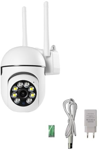 MOLERRI Telecamere di Sorveglianza 5G WiFi 360° Monitoraggio Visione Notturna A Colori Protezione di Sicurezza Telecamera Esterna di Movimento Spina UE