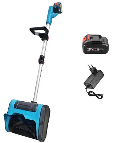 Pala Da Neve Portatile, Turbina Da Neve Pieghevole, Compatta e Leggera, Lancia Neve con Doppio Interruttore Di Sicurezza, per La Rimozione Della Neve Invernale Dal Vialetto(One Batteries)