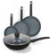 Be Living Delight Pfannenset 4-teilig, Bratpfanne 20/24/28 cm + Wokpfanne 28 cm mit Deckel, Non Stick Keramik Antihaft, Induktion, Ohne ptfe und pfoa, Schwarz