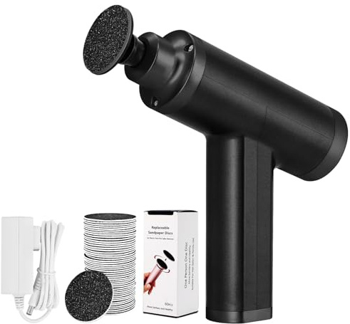 Electric Foot File Feet Hard Skin Remover 4500rpm, Adjustable Speed Foot Sander Professional Electric Callus Remover for Women Men Dry Dead Skin Remover, Black