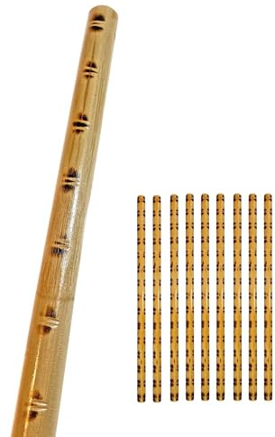 Lot de 10 bâtons Escrima - Style tigre - 65 cm - Bâtons en rotin - Entraînement d'armes Arnis Kali