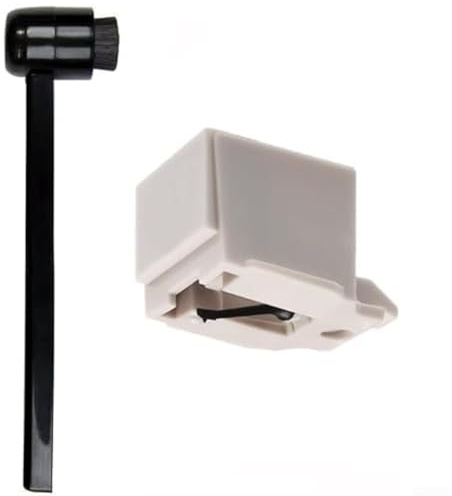 Aguja de repuesto ATN3600L para tocadiscos Audio-Technica AT-LP60X Stylus para modelos de cartucho AT3600 AT3650, incluye cepillo de limpieza para mantenimiento de discos de vinilo (1 unidad)