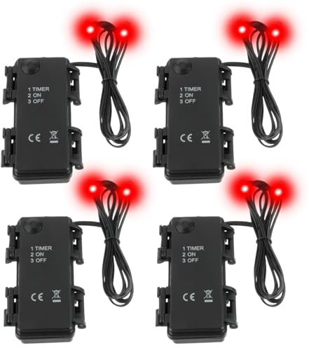HUAREW Ojos LED Brillantes de Halloween para Disfraces, máscaras, Calaveras, Cosplay, Esqueleto, Calabaza, decoración de Halloween para decoración Interior y Exterior (batería no incluida)