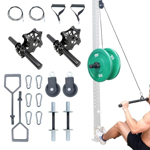 AHTAPFON Upgrade Smith Machine Attachments for Cable Machine Attachment,Cable Pulley Attachment for Power Rack Attachments,Squat Rack Attachments for Cable Crossover Deep Squat LAT Pull Down