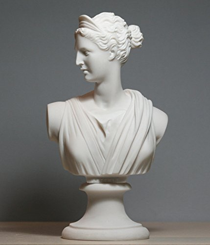 Busto greco di Artemis Diana Dea Art Statua in Alabastro scultura 15 cm