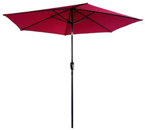 Happy Garden Parasol Droit HAPUNA Rond 2,70m de diamètre Fuchsia avec manivelle. Parasol Droit inclinable.
