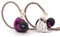 Linsoul KZ ZS10 Pro, 4BA+1DD 5 Driver in Ear Monitor, HiFi Wired Earbuds, Gaming Earbuds, Hybrid IEM Earphones with Stainless Steel Faceplate, Recessed 2 Pin Detachable Cable(With Mic, Purple)