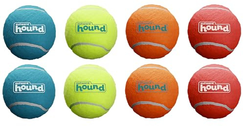 Outward Hound Squeaker Ballz – Squeaky Tiny Tennis Balls for Small Dogs Under 15 lbs, Fetch & Training, X-Small (1.5), 8-Pack