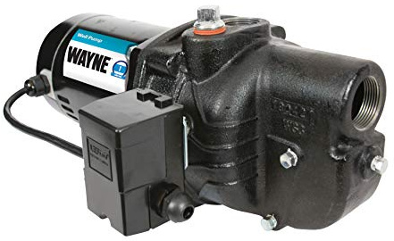 WAYNE SWS100-1 HP Cast Iron Shallow Jet Well Pump - Up to 513 Gallons Per Hour - Heavy Duty Shallow Well Pump