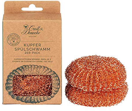 CROLL & DENECKE Paquete de 2 esponjas de cobre de 48 g.