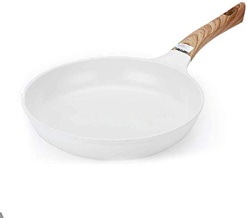 Sartén De Cerámica Blanca, Sartén Antiadherente Con Mango De Madera, Sartén Para Tortillas, Estufa De Gas Doméstica, Bistec-26cm
