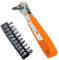Fzcyuoo Mini Ratchet Wrench, 1/4 PH2 Right Angle Phillips Magnetic Screwdriver for Awkward Spaces, Drive High Torque Offset Reversible Mini Ratcheting Offset With Bits Set