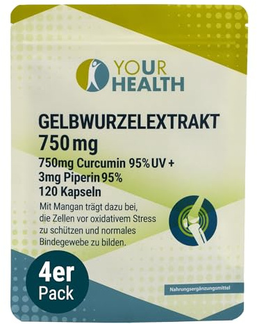 ESTRATTO DI CURCUMA 750 mg curcumina 95% UV + 3 mg piperina 95%; in capsule vegetali; con manganese (4)