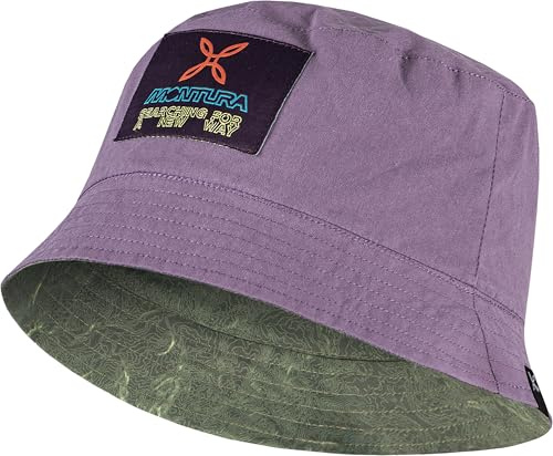 MONTURA - Cappello Reversible Bucket Falde Larghe in Cotone -Viola-S/M
