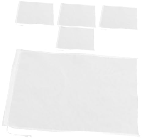UTHCLO 5 Pièces Pochette Filtrante Réutilisable Pour Lait De Soja Jus De Fruits Et Yaourts Maille Fine Avec Cordon De Serrage
