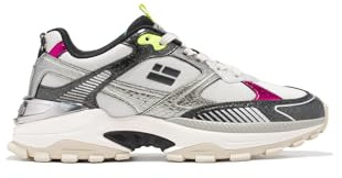 D.Franklin Zapatillas Deportivas de Mujer 347 Track Flame Plata/Negro - Zapatillas de Vestir para Mujer - Moda Casual - Talla (40) - Modelo 347