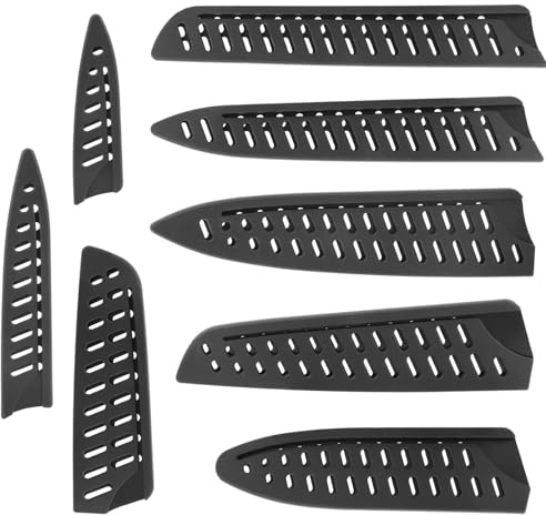 Penitue 8pz Universali Fodero per Coltelli, 8 Stili di Protezioni di Sicurezza in Plastica per Coltelli da Cucina Sbucciare Il Pane e Tagliare lo Chef