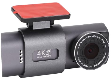 ZJchao Cámara de Tablero Dual Trasera 4K Frontal 1080P con Visión Nocturna, Lente Gran Angular, Grabación en Bucle, Sensor G y Monitoreo de Estacionamiento Las 24 Horas para Vehículos