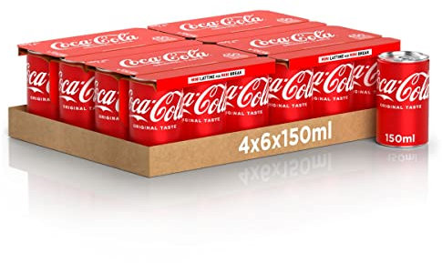 Coca-Cola Original Taste – 24 Lattine da 150 ml 100% riciclabile, Bevanda Analcolica