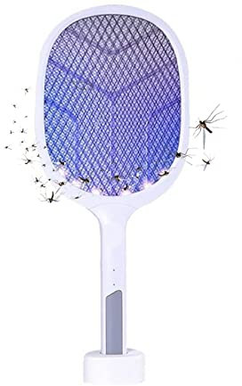 Racchetta Zanzare Elettrica Ricaricabile 2in1 Lampada Led Fulmina Insetti