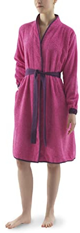 Top Towel - Lady - Peignoir de Bain Femme Coton 100%, Éponge 500 g/m² - Ceinture en Coton, Poches Intérieures, Col Semi-Cheminée, Manches Ajustées, Séchage Rapide, Lavable à 30°C