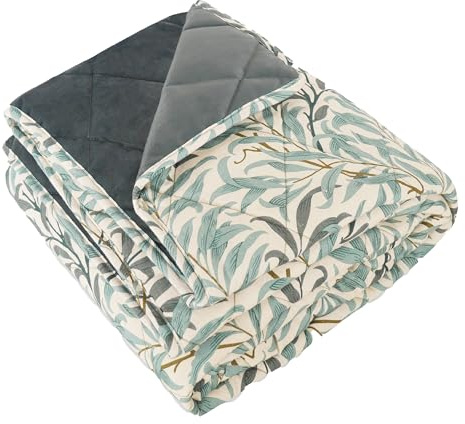 Rosewood x Morris & Co. Willow Boughs Pet Blanket for Dogs and Cats, 150 x 100 cm, Ivory/Green, Dog Blanket/Throw with Soft Velvet Reverse, Easy-Care, Luxury William Morris Print