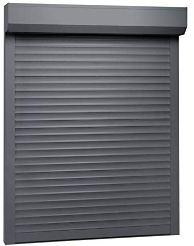 Festnight Rolladen Rollladenpanzer Aluminium Rollladendämmung Lamelle mit Hohlkammer Rollladenfenster Rollladentür Vorbaurollladen Rollladenkasten Rolllade für Tür Fenster Anthrazit 140x150 cm