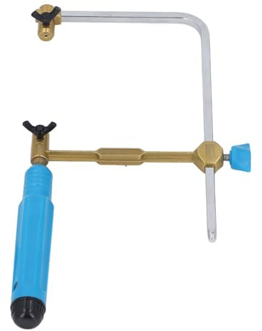 Ensemble de Scie à Archet de 100 Mm avec 8 Lames de Scie, Ensemble de Scie à Main, Kit de Cadre de Scie à Métaux Portable, pour Couper du Bois Dur, du Plastique et du Métal Fin