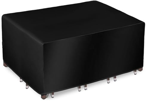 Copertura per Mobili da Giardino Impermeabile 250x120x70cm/LxWxH Copertura Protettive per Mobili da Giardino,copertura rettangolare in Oxford,Tessuto Oxford Quadrato Telo Tavoli E Sedie Da Cortile