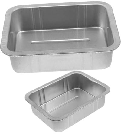 Cabilock 2 Stück Autoölwanne Motorrad Ölauffangwanne Auffangschale Aus Metall Ersatzölwanne Motor Ölwanne Auffangwanne Motorständer Ölwanne Für Motorräder Altölsammler Silver Stahl
