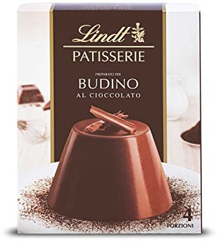 Lindt Schokolade - PATISSERIE Pudding | 95 g | Pudding Mischung für 4 Portionen Budino al Cioccolato aus feinster dunkler Schokolade | Patisserie | Puddingmischung | Schokoladengeschenk