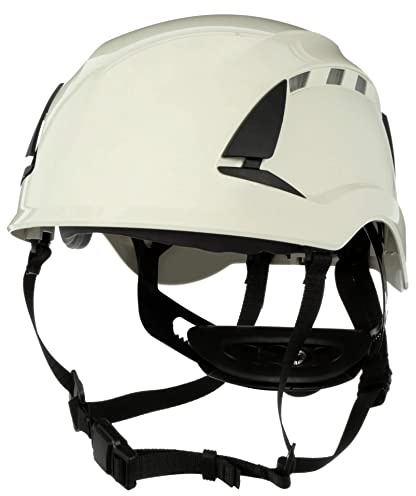 3M SecureFit Safety Helmet - Climbing Style Inspired Safety Helmet with 6 Point Suspension System, Vented, White, X5001V-ANSI, for Construction and Heavy Infrastructure