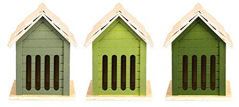 Rivanto® Grüntöne Serie Schmetterlingshaus, farbig Sortiert, Verschiedene Grüntöne, hellgrün/grün/dunkelgrün, Farbwahl Nicht möglich