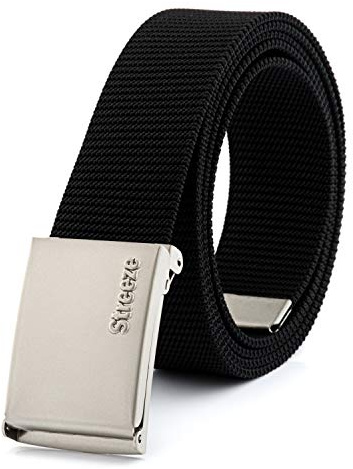 Streeze Quality Nylon Belt. One Size - Cut to Size Webbing Belt with Automatic Buckle
