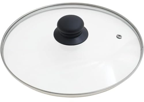 CABLEPELADO Tapa de Cristal para sarten, Tapa de Vidrio Multiusos, Tapadera de Cristal para Olla, Tapa de Cristal con Mango, Tapa Cacerola, Resistente Altas temperaturas, Apto para 26 cm