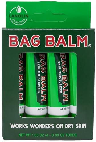 Bag Balm Original Skin Moisturizer Gift Box - 0.33oz, 4 Pack of Lip Balm Tubes