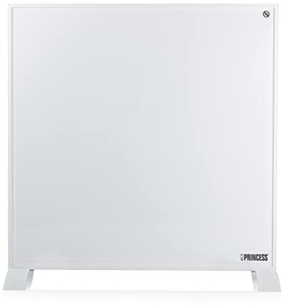 Princess Riscaldamento a infrarossi collegato - 350 W - Basso consumo - Applicazione gratuita - Programmabile con termostato integrato - Piastra in cristallo di carbonio