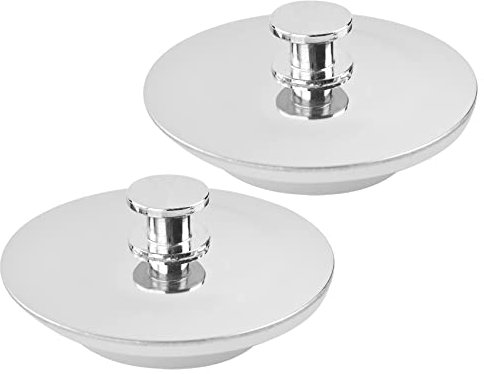 Abflussstöpsel, 2 Stück, Badewannenstöpsel aus Edelstahl, Küchenspüle, Universal-Abflussstöpsel für Küche, Badezimmer