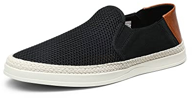 Bruno Marc Mocasín Hombre Casuales Verano Zapatos,Size 45,Negro