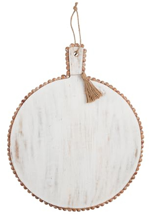 Mud Pie Chunky Beaded Round Board; 22 x 18